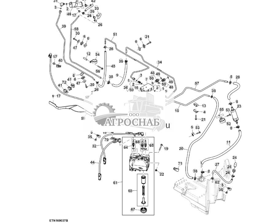 Трубопроводы DEF и насос, двигатель объемом 15,0 л (801462 - 801999) - ST872218 200.jpg